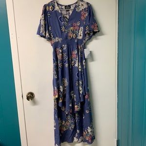 Floral high-low dress